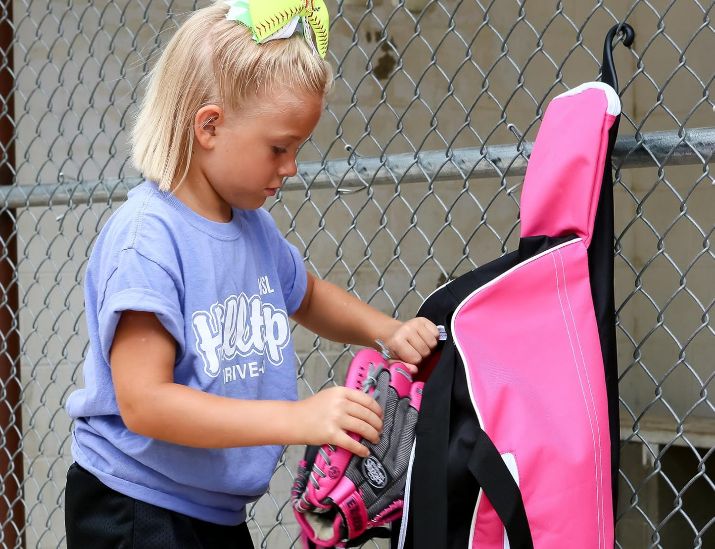 Baseball Tote Bag - Tote Bag for Baseball, T-Ball & Softball Equipment & Gear for Kids, Youth, and Adults | Holds Bat, Helmet, Glove, & Shoes | Fence Hook